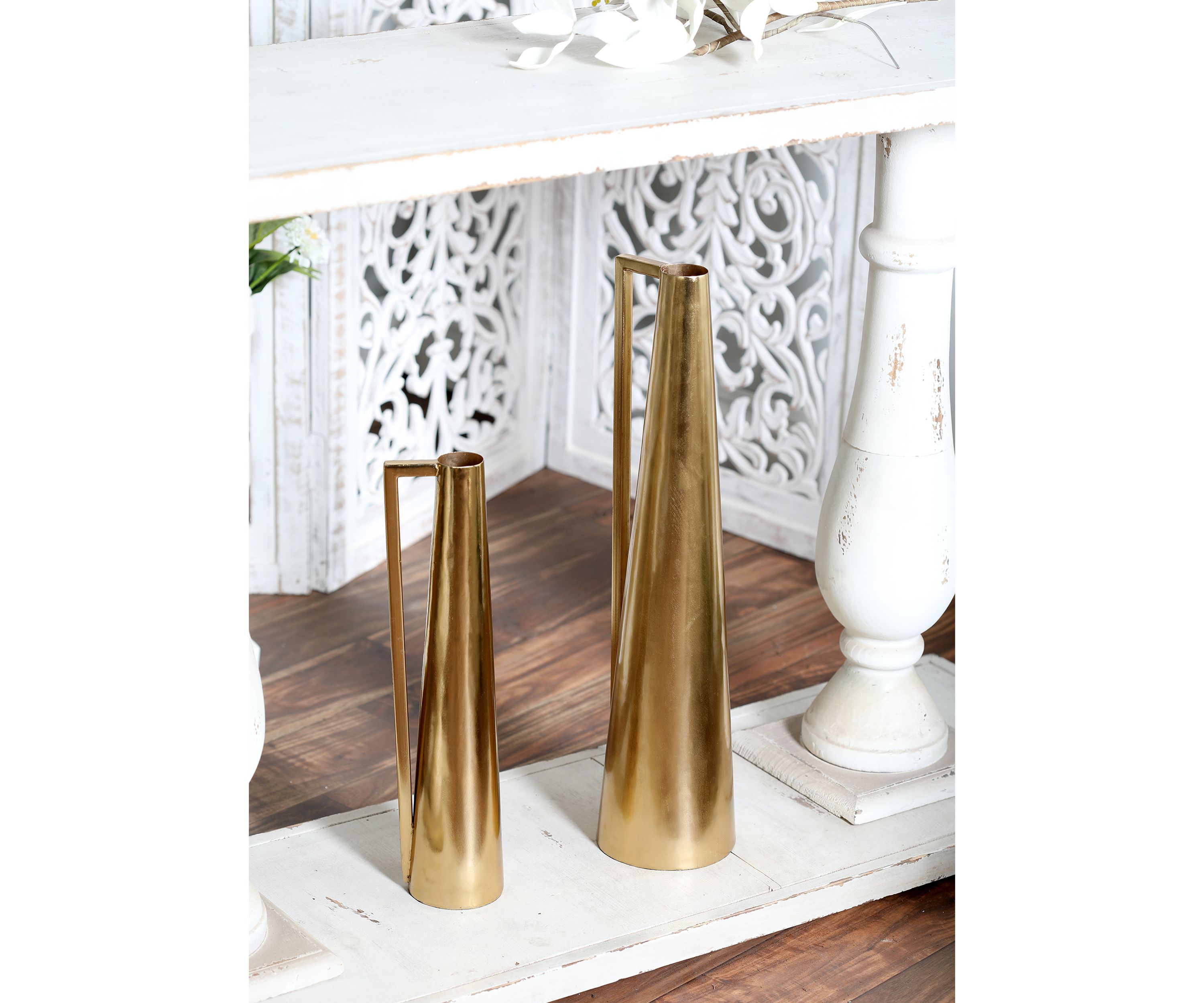 Glam Metal Vase - Set of 2
