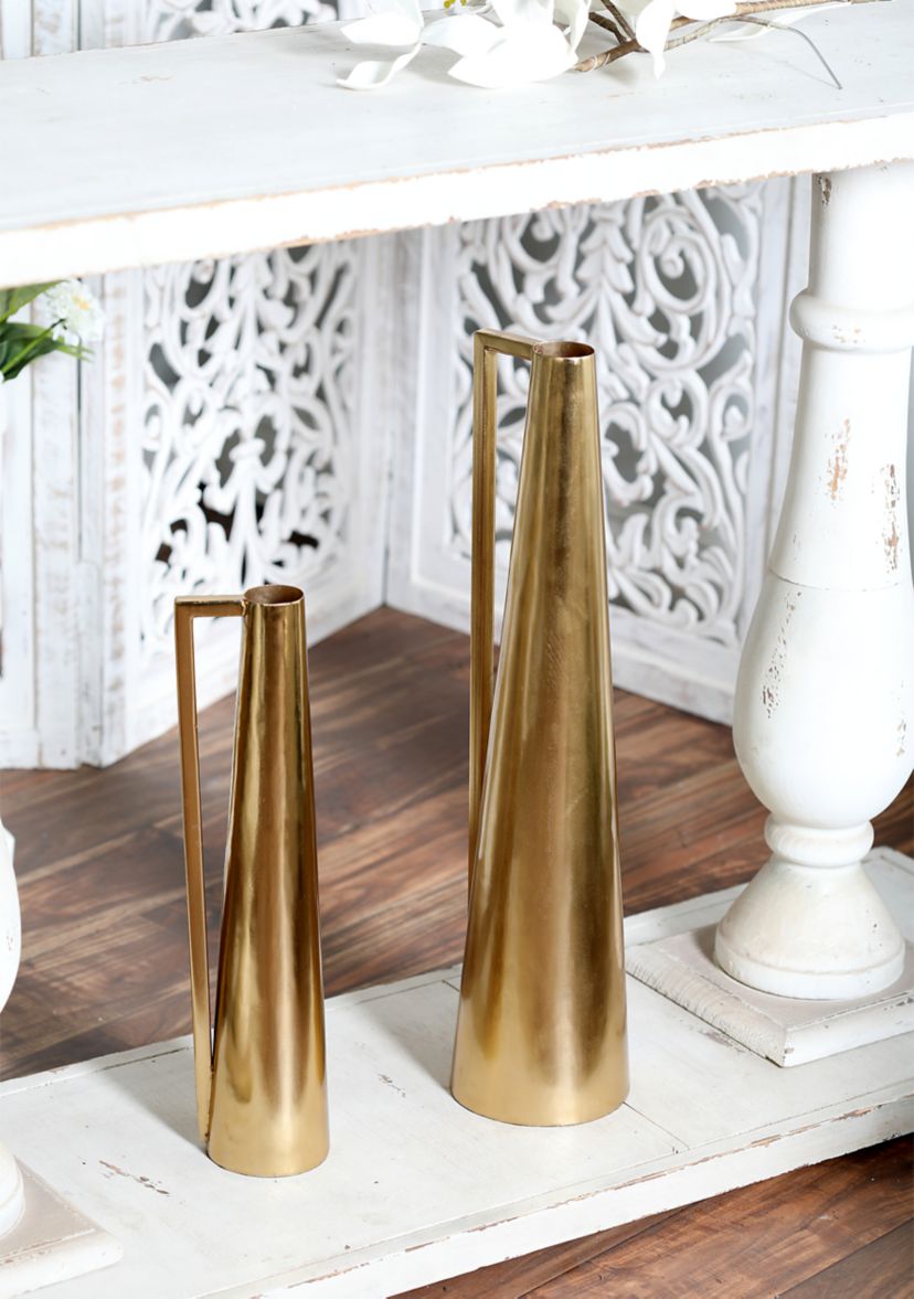 Glam Metal Vase - Set of 2