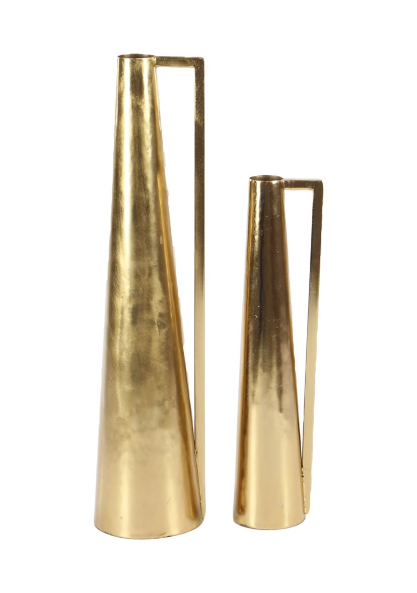 Glam Metal Vase - Set of 2