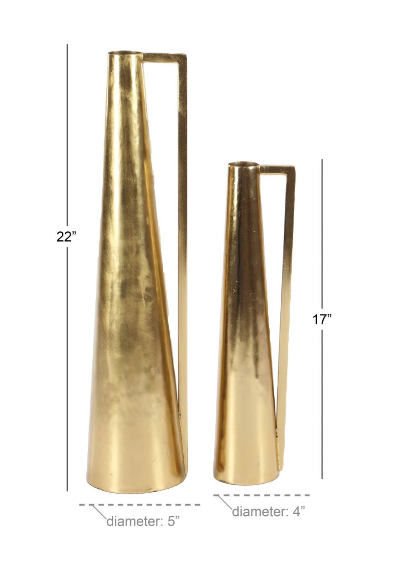 Glam Metal Vase - Set of 2