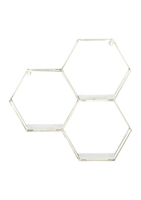 Monroe Lane Large Hexagon Honeycomb Wall Shelf