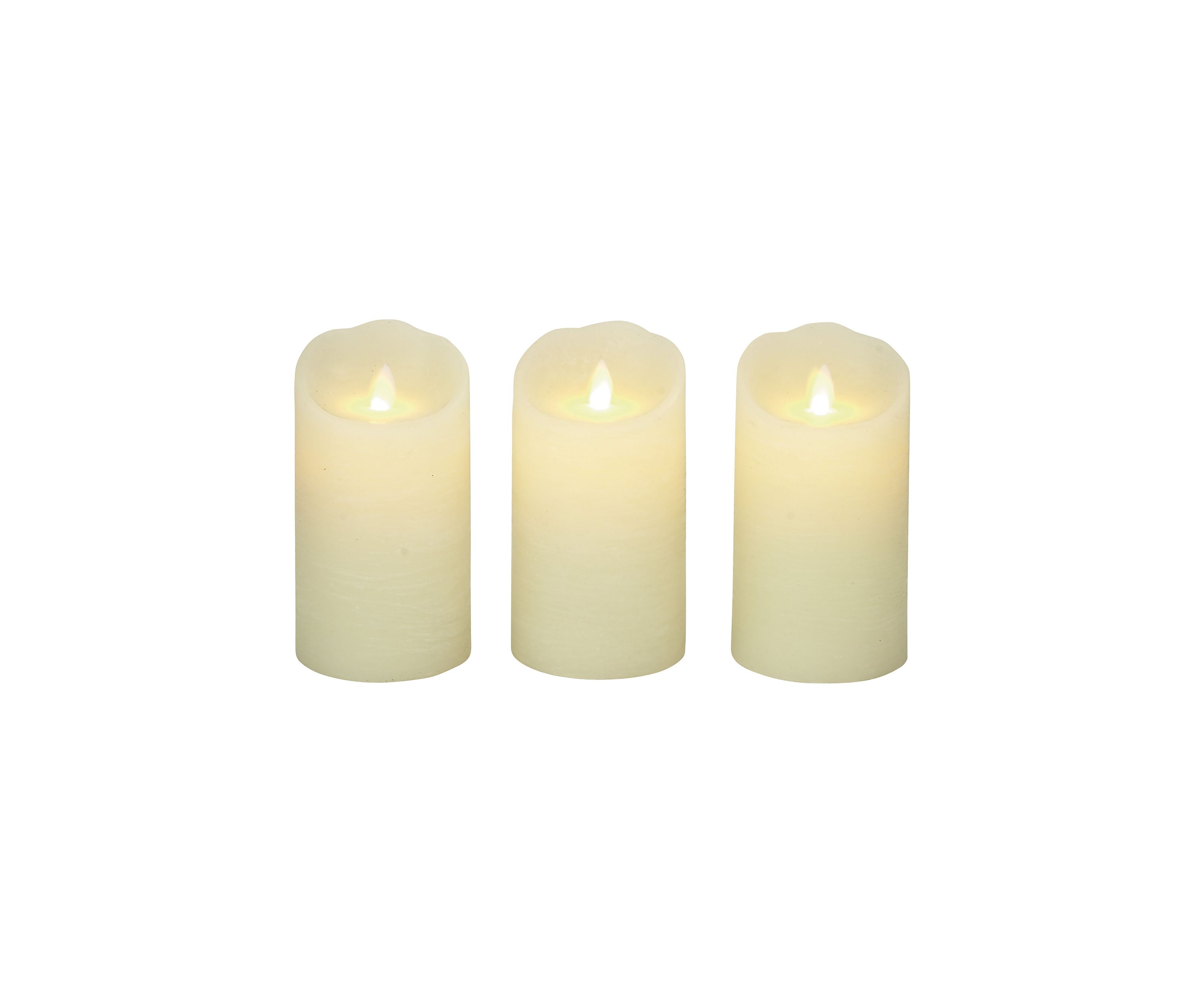 Traditional Wax Flameless Candle - Set of 3