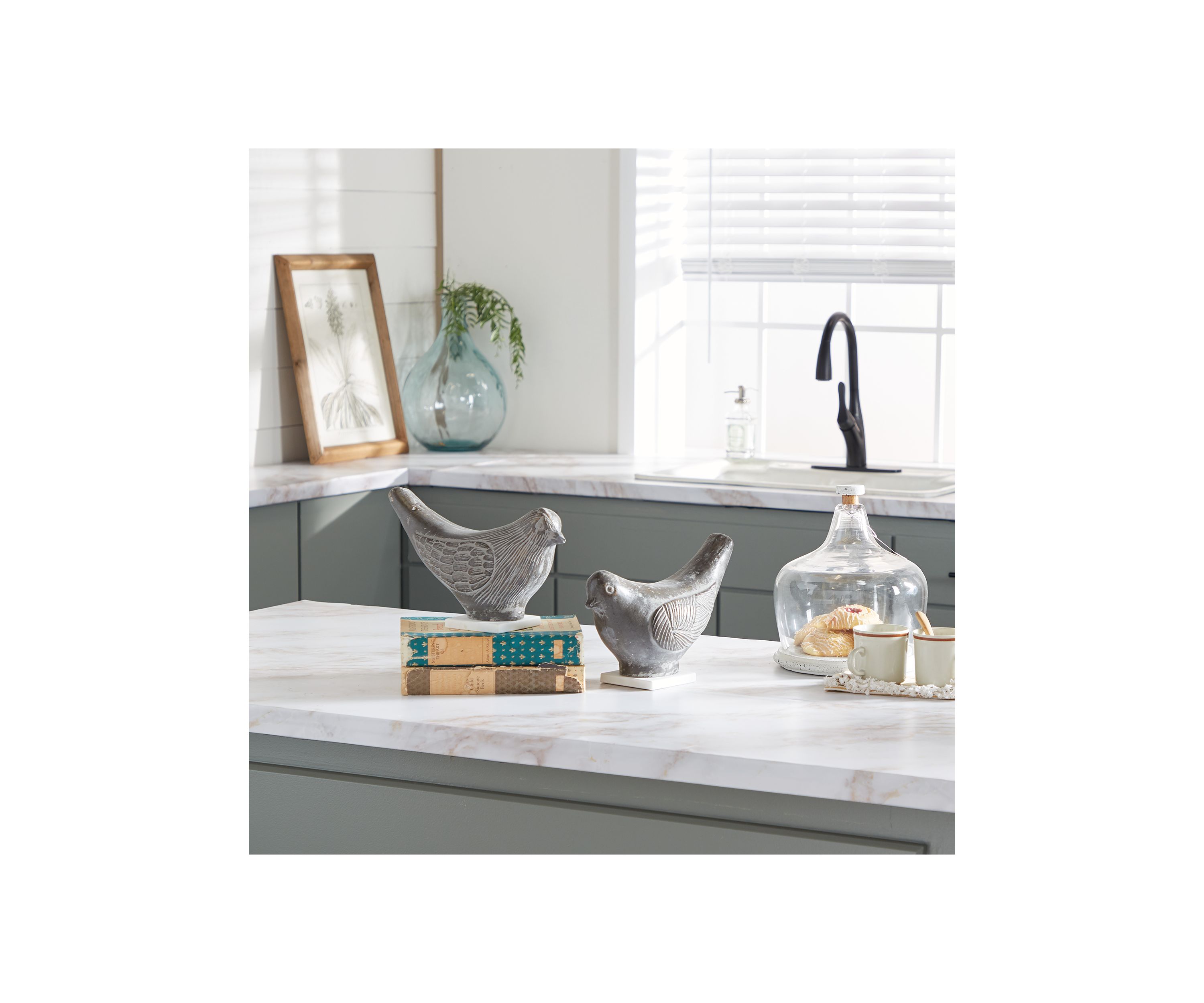 Coastal Ceramic Sculpture - Set of 2