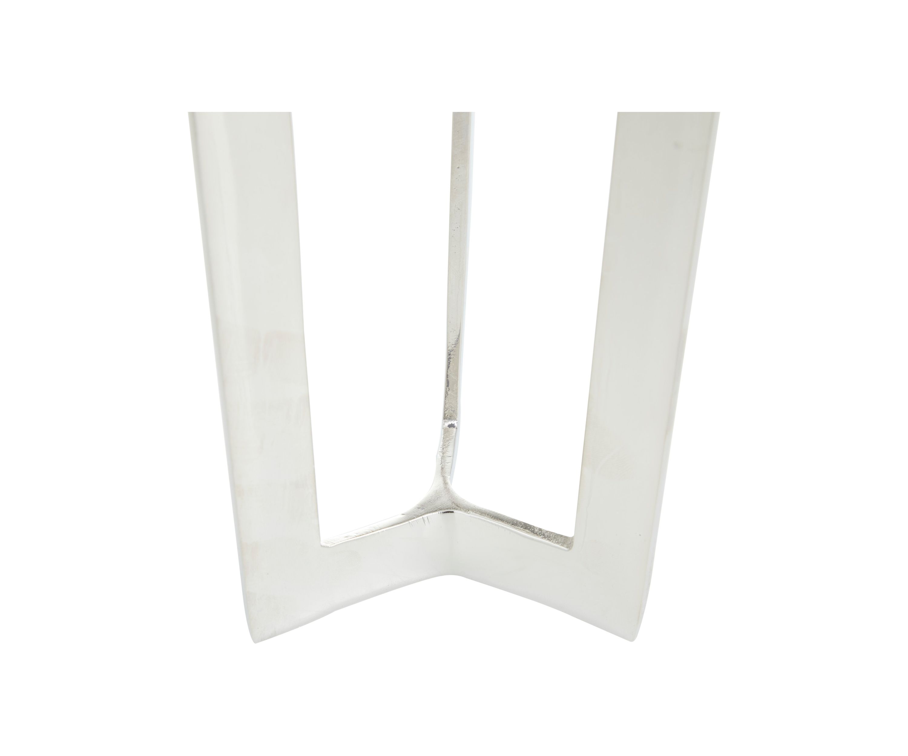 Contemporary Aluminum Metal Candle Holder - Set of 2