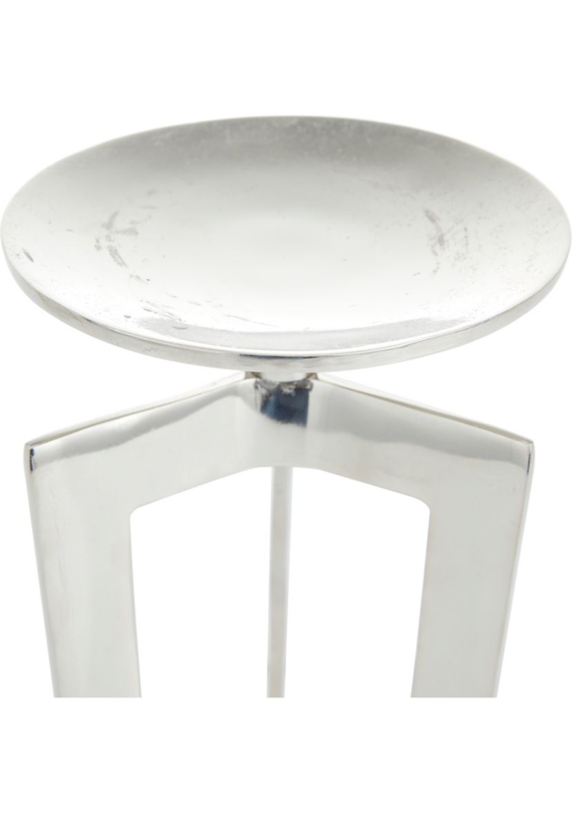 Contemporary Aluminum Metal Candle Holder - Set of 2