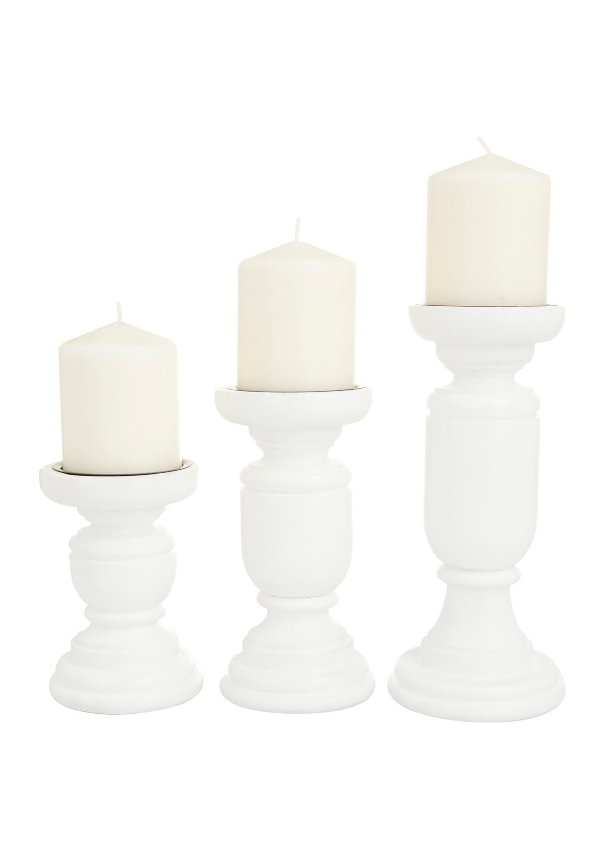 Traditional Mango Wood Candle Holder - Set of 3