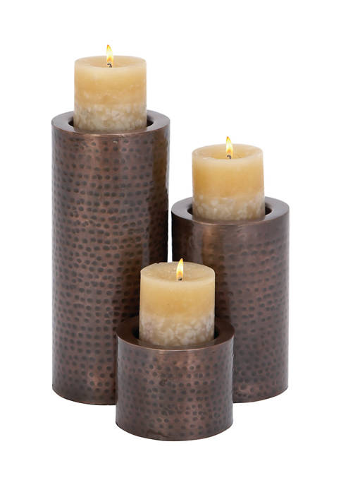 Iron Industrial Candle Holder - Set of 3