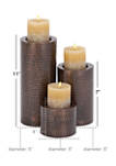 Iron Industrial Candle Holder - Set of 3