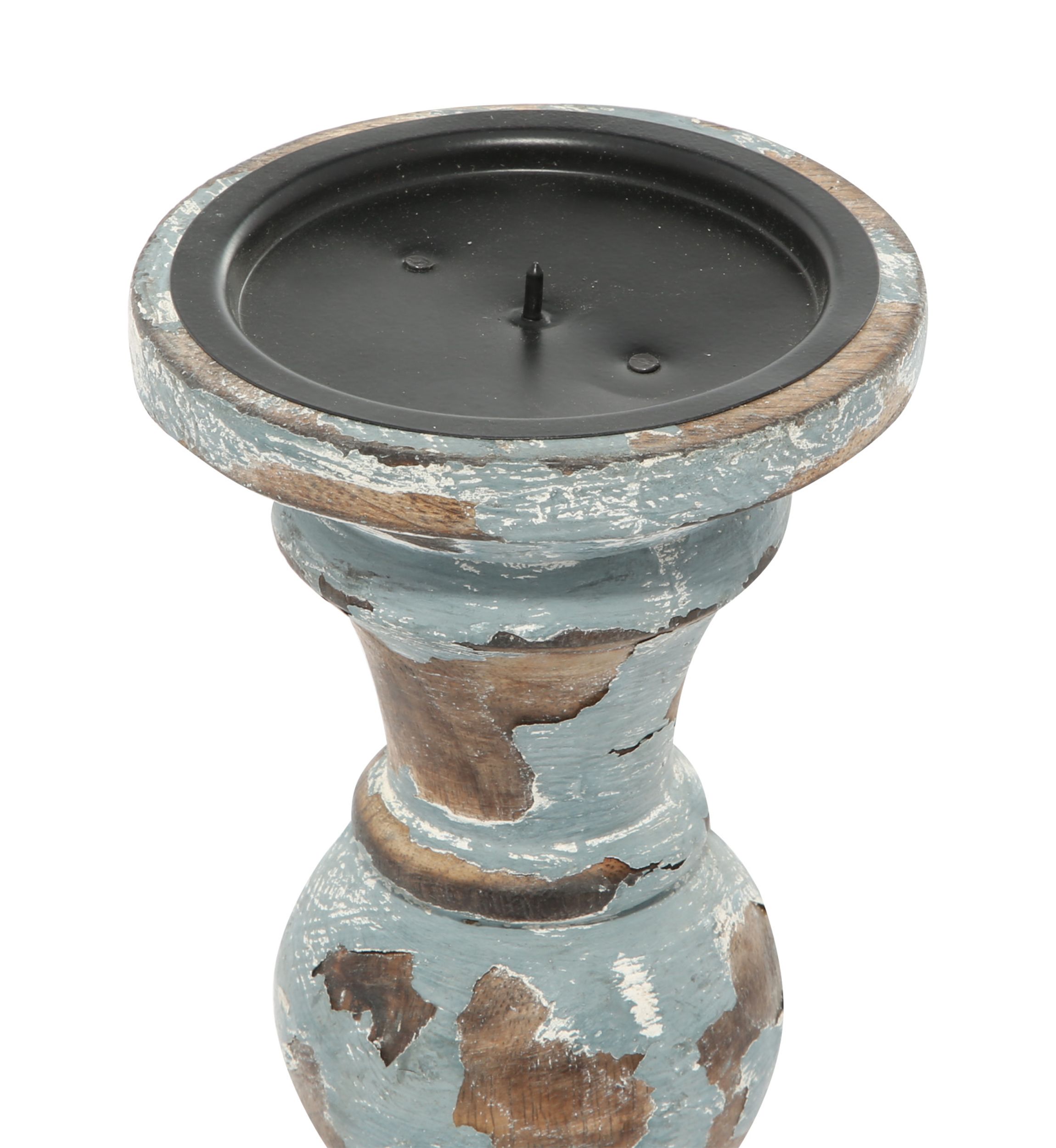 Traditional Wood Candle Holder - Set of 3