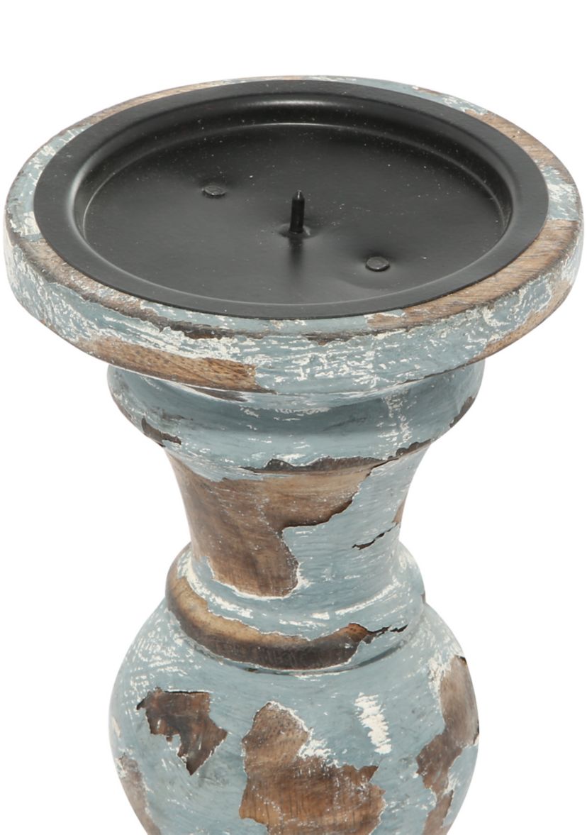 Traditional Wood Candle Holder - Set of 3
