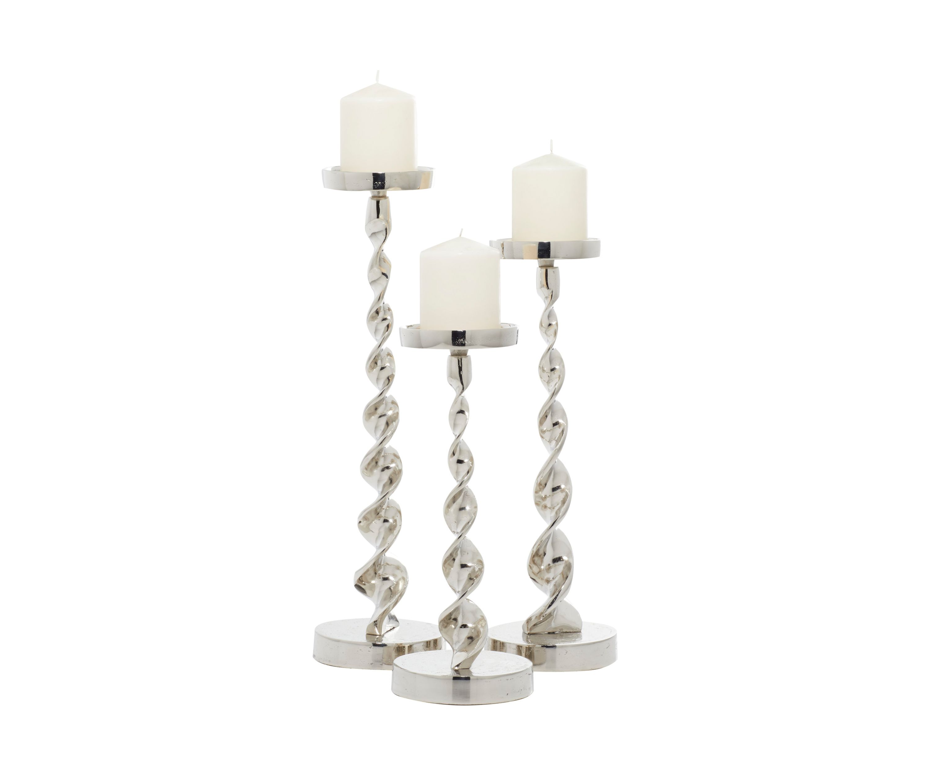 Coastal Aluminum Metal Candle Holder - Set of 3