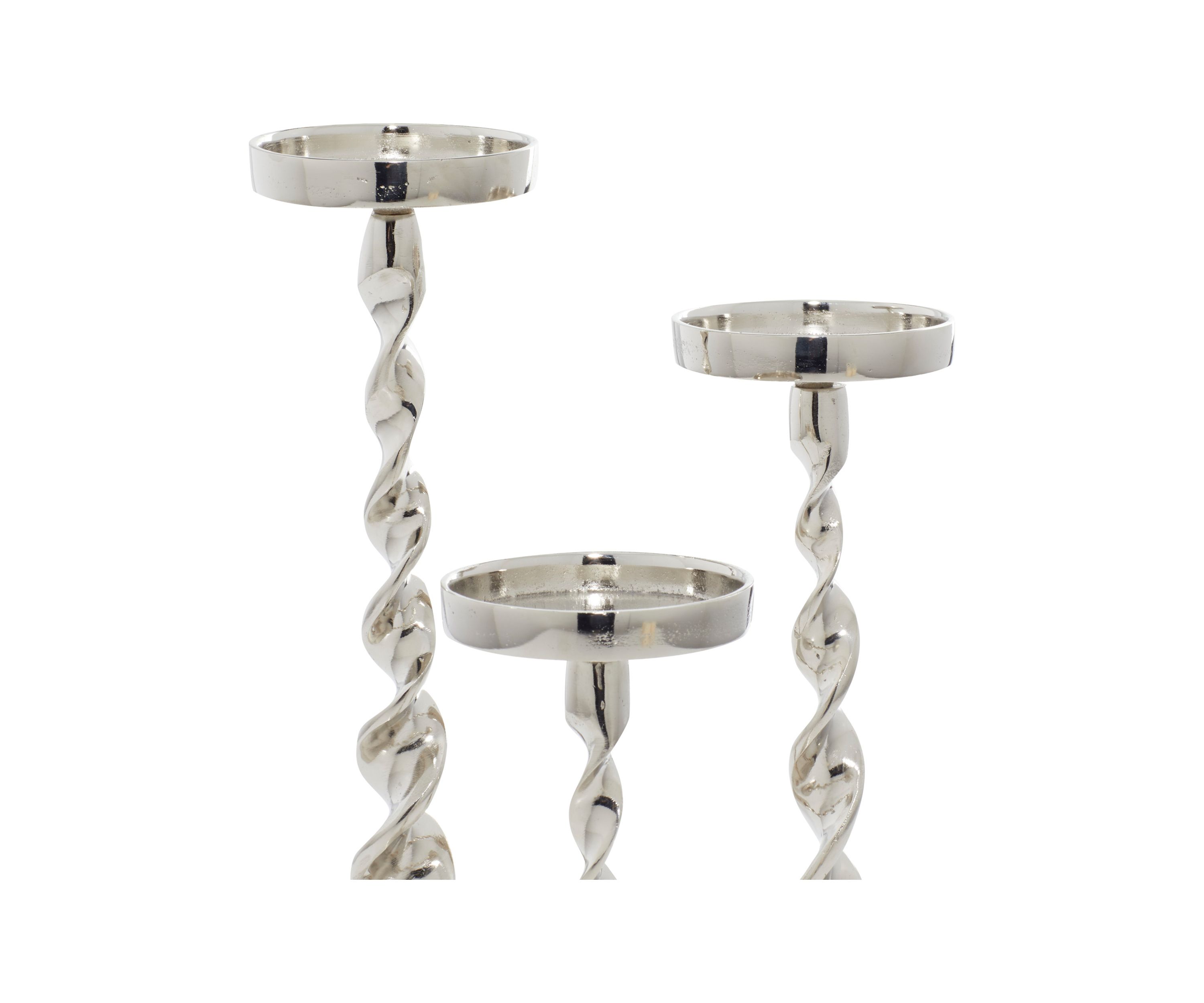 Coastal Aluminum Metal Candle Holder - Set of 3