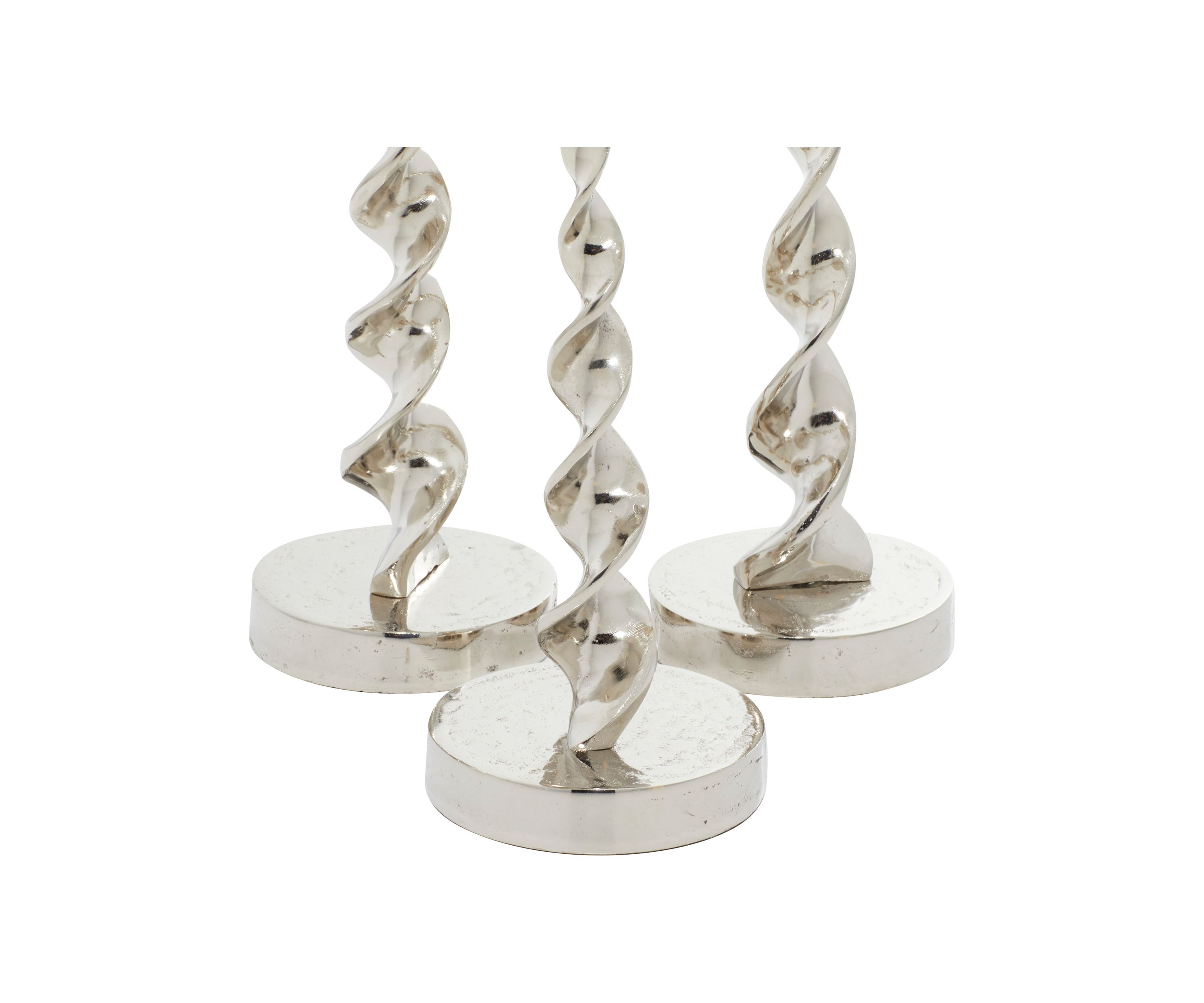 Coastal Aluminum Metal Candle Holder - Set of 3