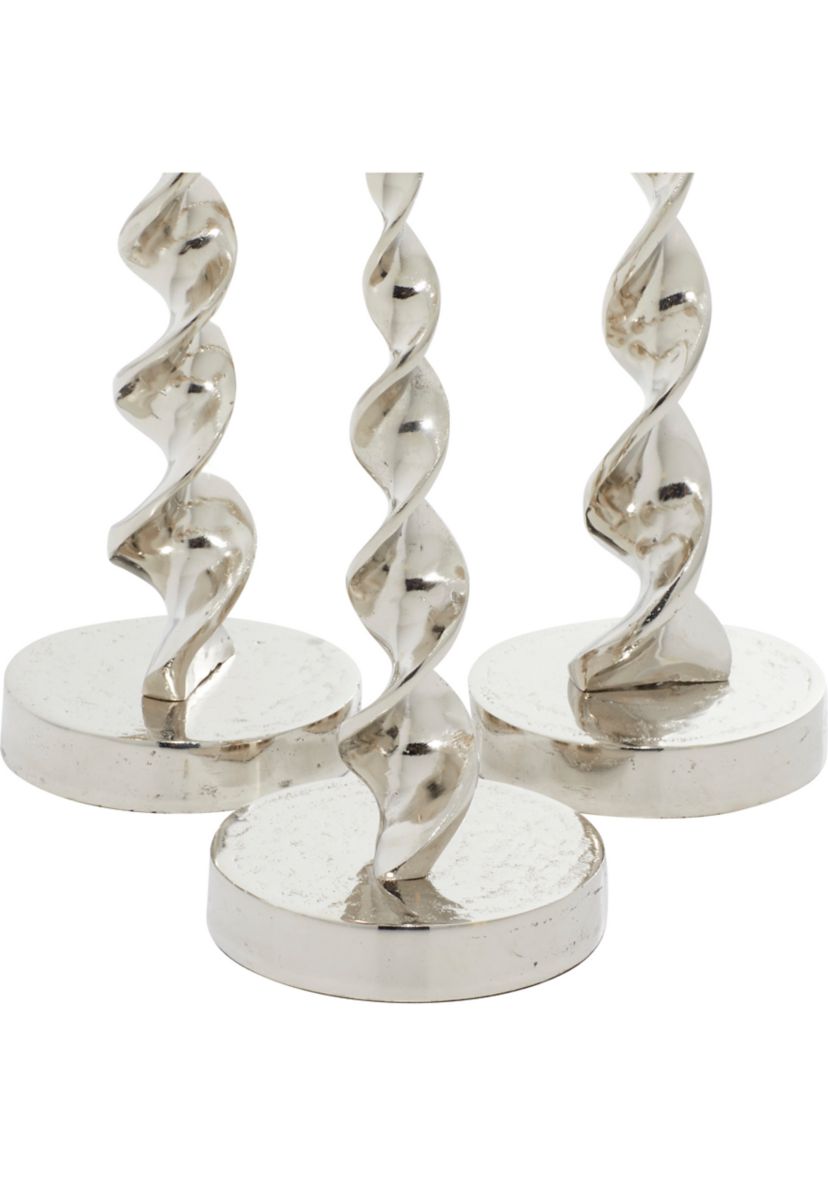 Coastal Aluminum Metal Candle Holder - Set of 3