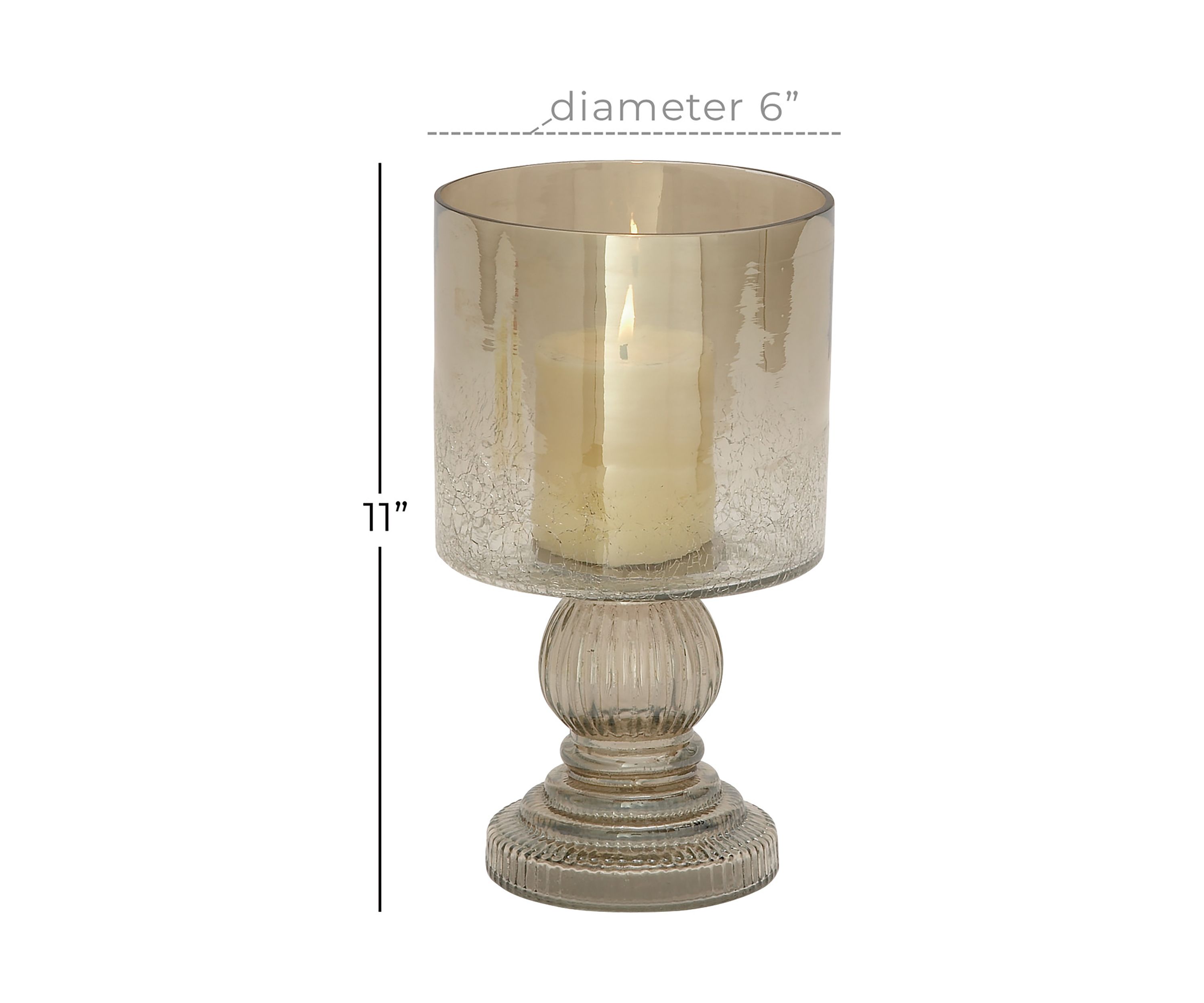 Traditional Glass Hurricane Lamp