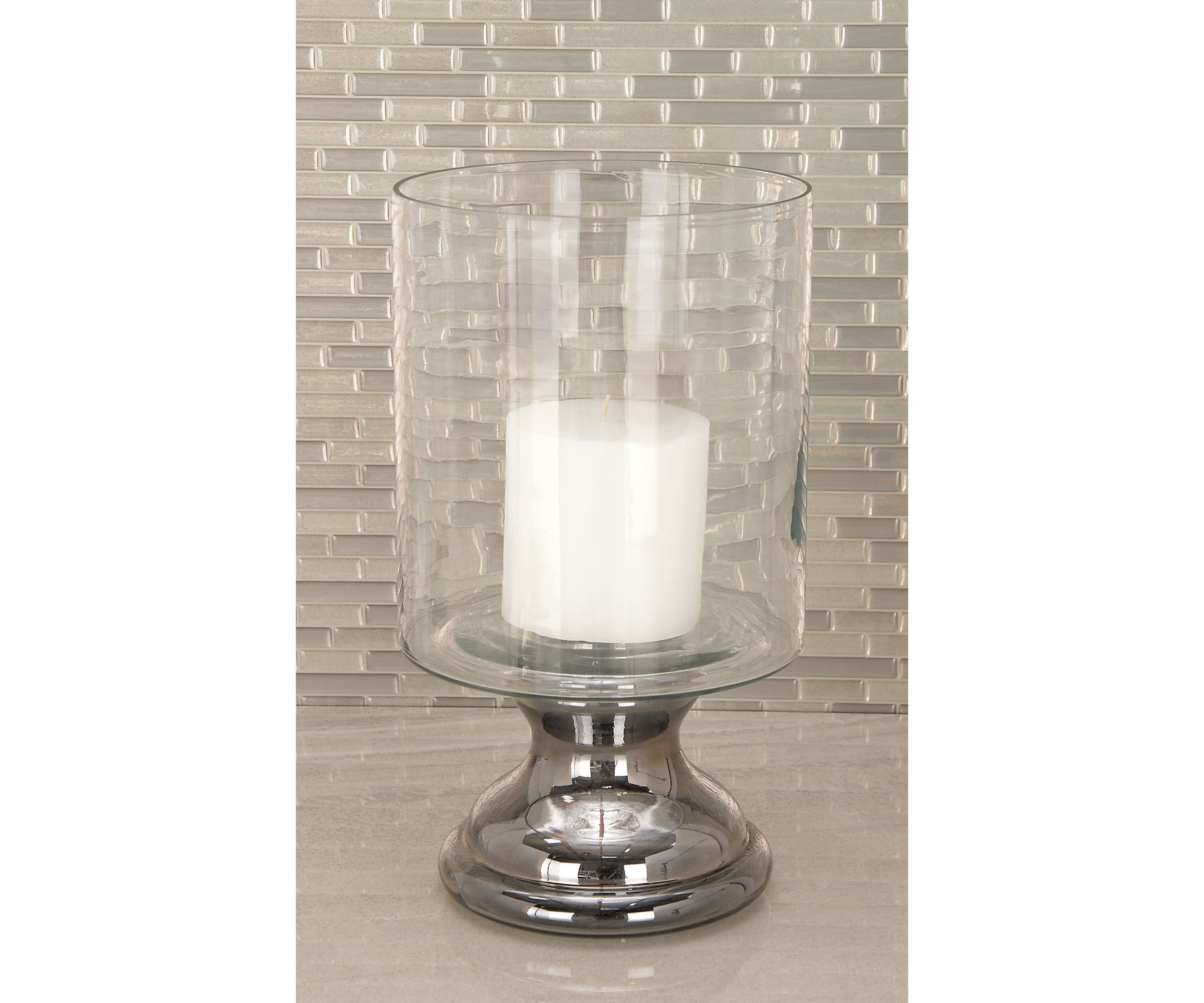 Traditional Glass Hurricane Lamp