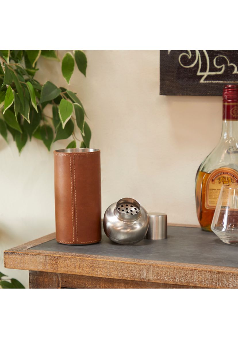 Modern Leather Cocktail Shaker