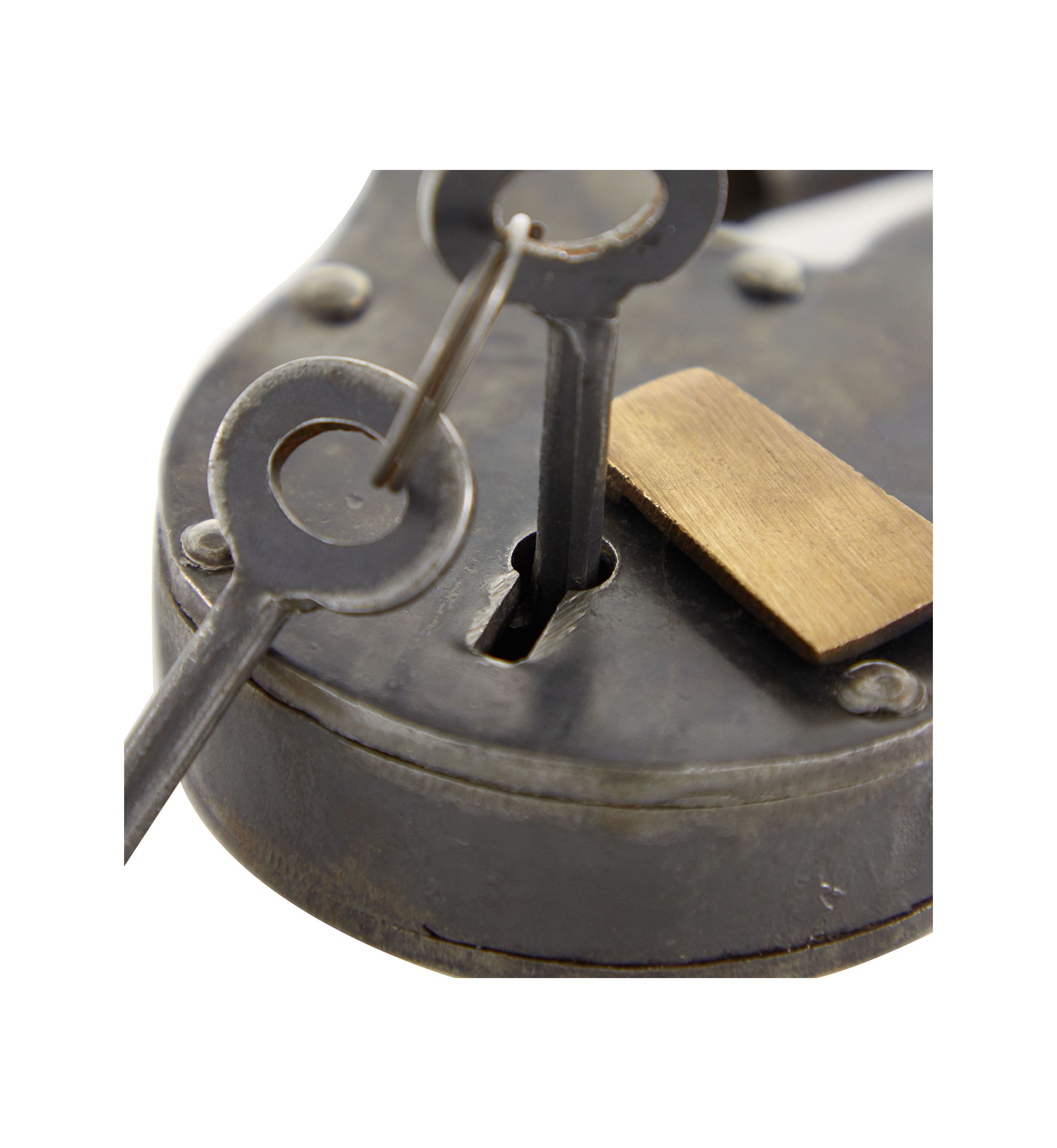 Vintage Brass Metal Lock And Key