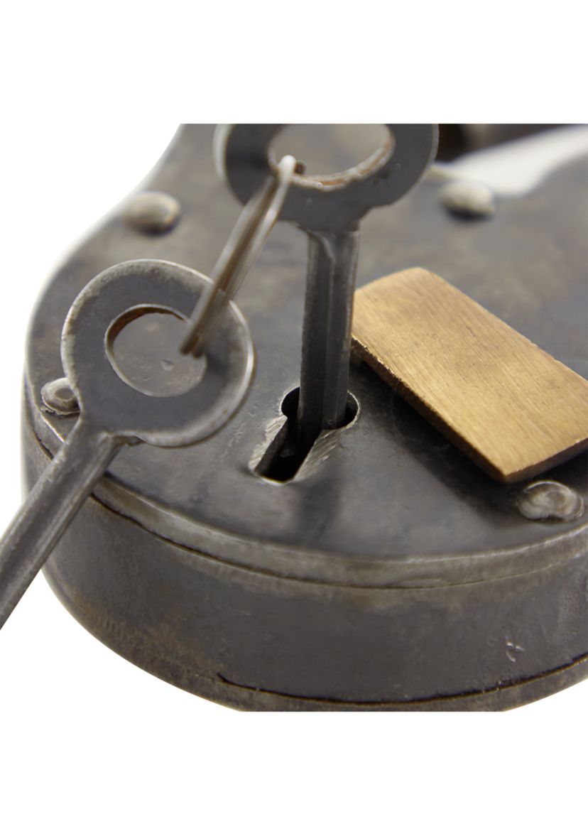 Vintage Brass Metal Lock And Key