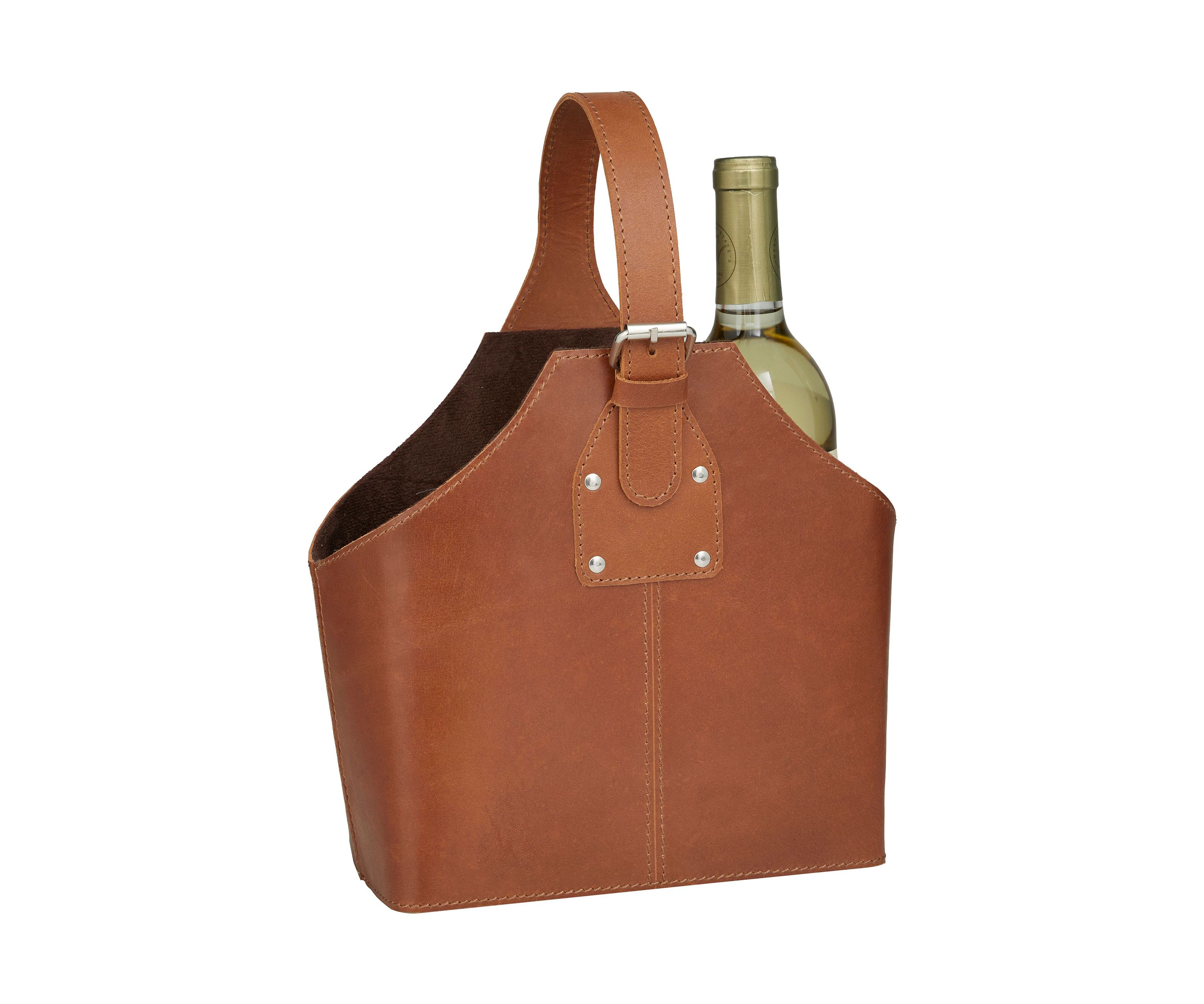 Modern Leather Wine Holder