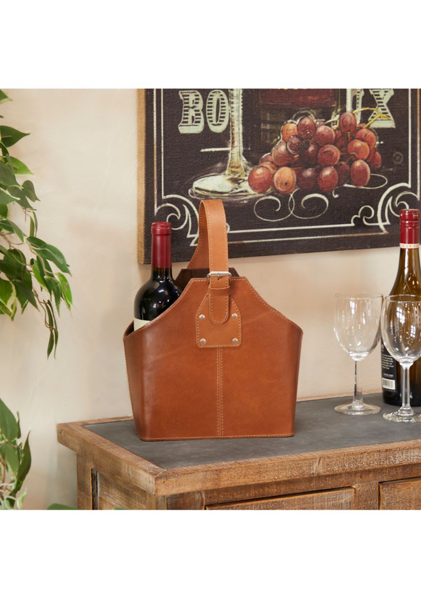Modern Leather Wine Holder