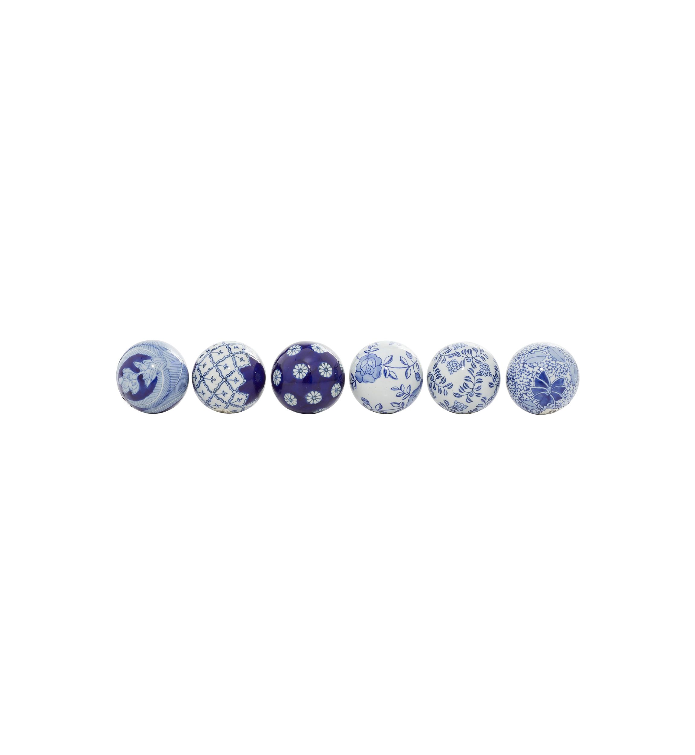 Traditional Ceramic Orbs & Vase Filler - Set of 6
