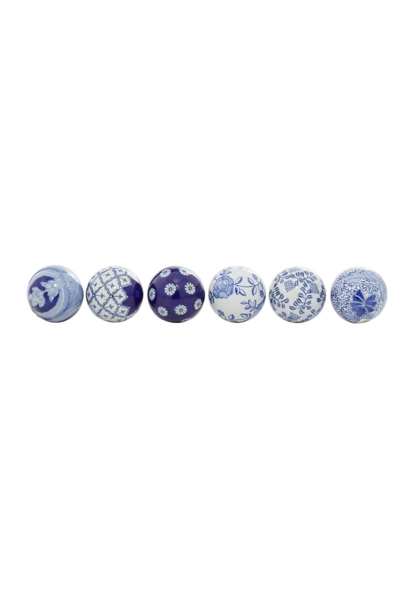 Traditional Ceramic Orbs & Vase Filler - Set of 6