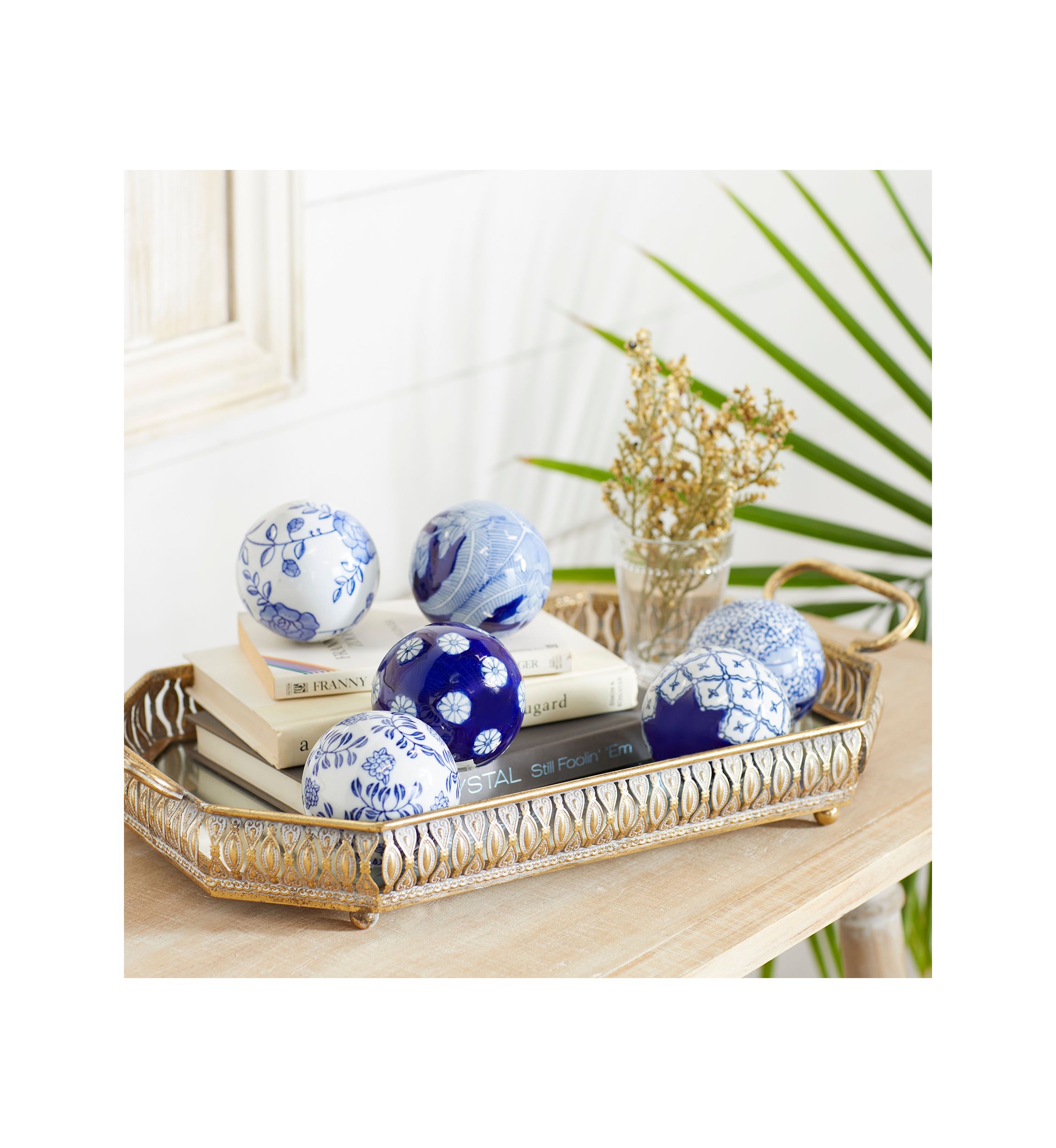 Traditional Ceramic Orbs & Vase Filler - Set of 6