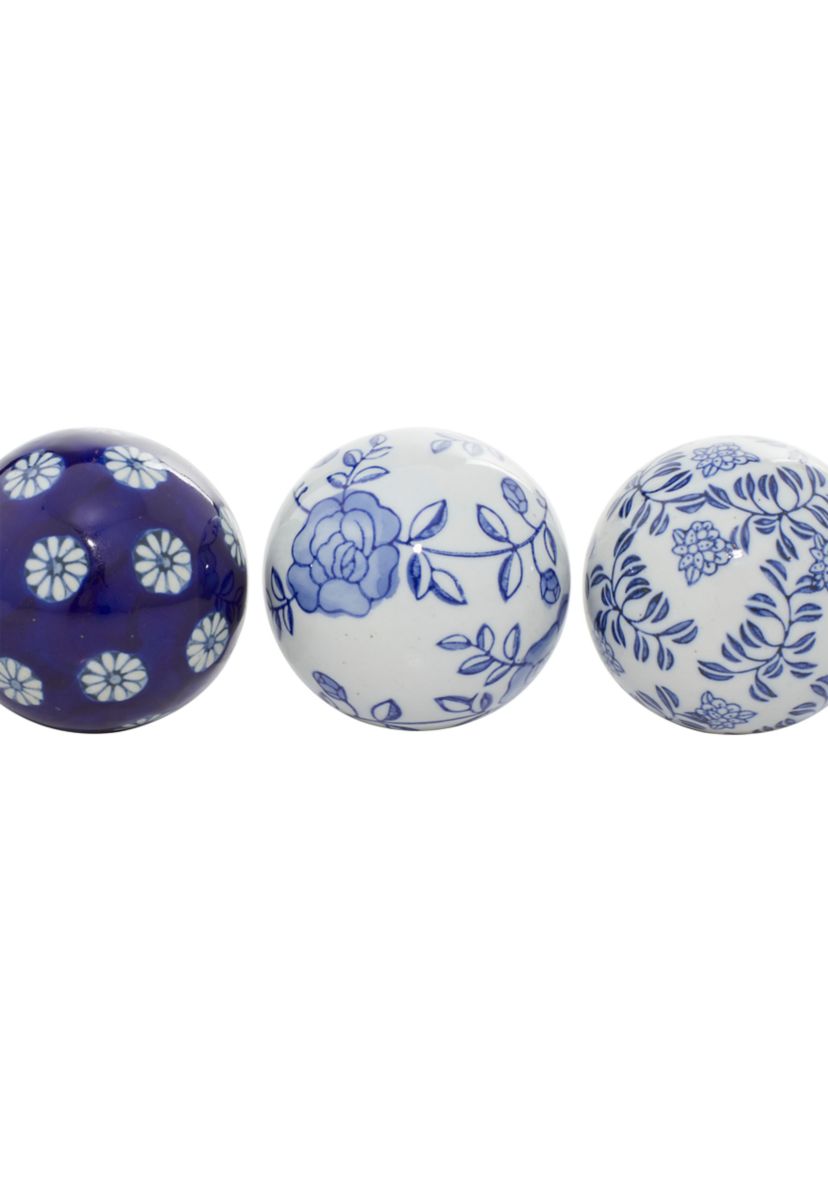 Traditional Ceramic Orbs & Vase Filler - Set of 6