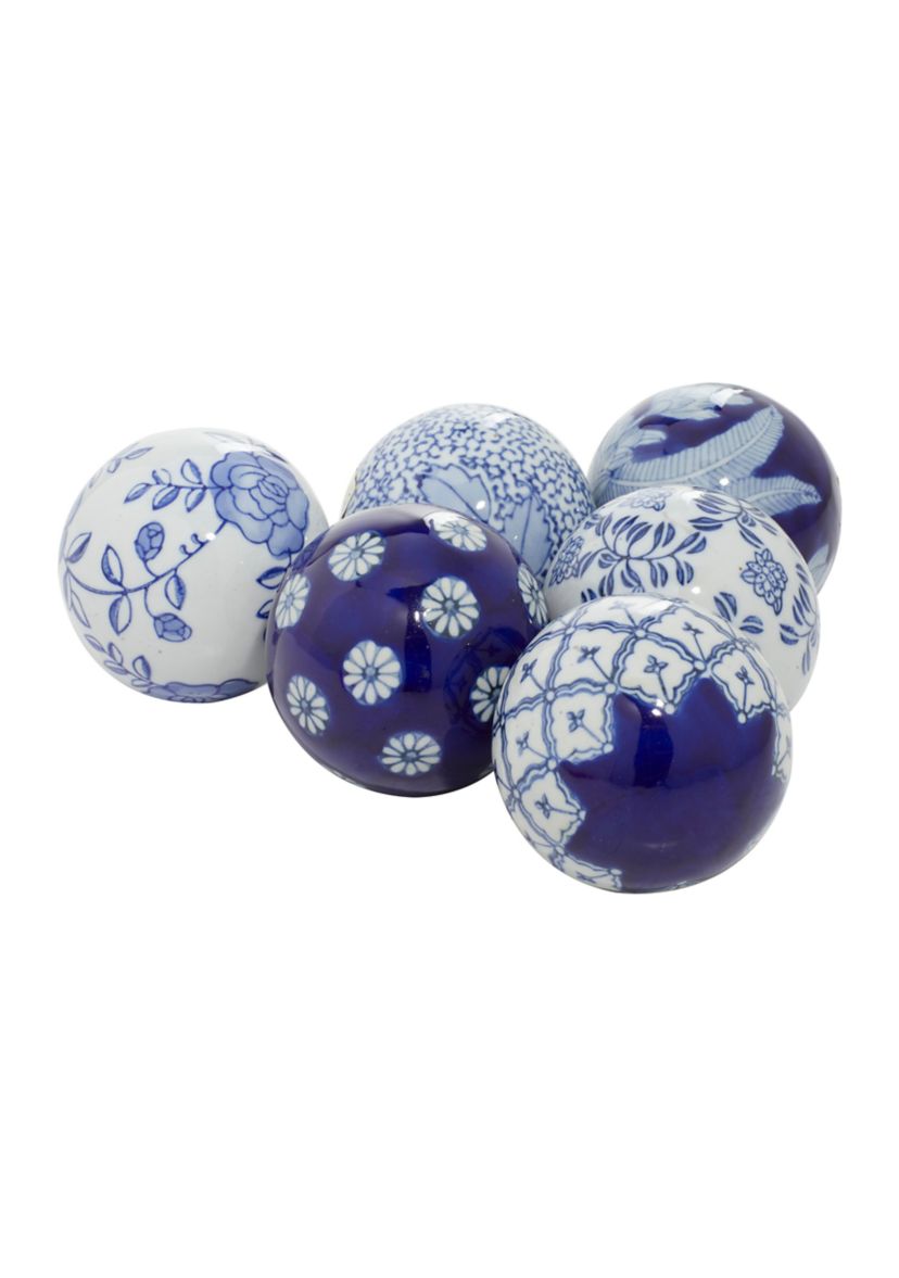 Traditional Ceramic Orbs & Vase Filler - Set of 6