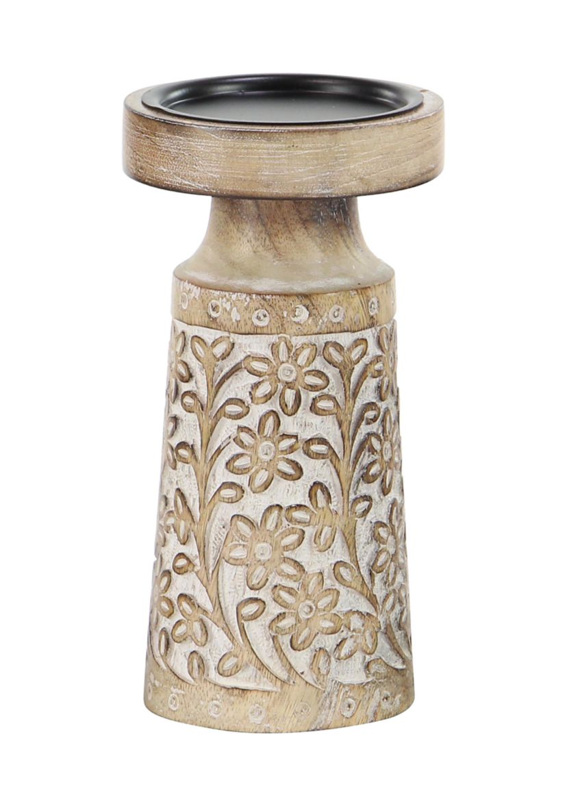 Coastal Mango Wood Candle Holder - Set of 3