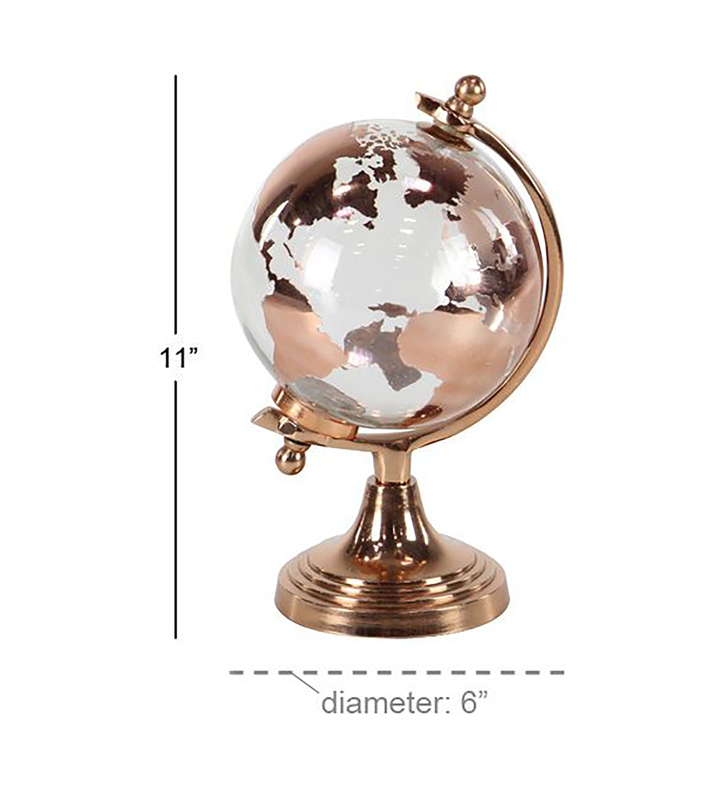 Traditional Aluminum Metal Globe