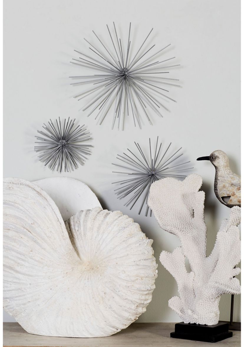 Contemporary Metal Wall Decor - Set of 3