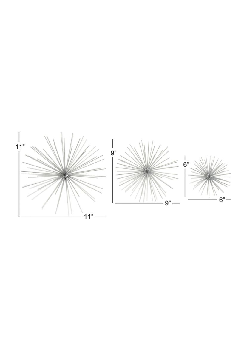Contemporary Metal Wall Decor - Set of 3