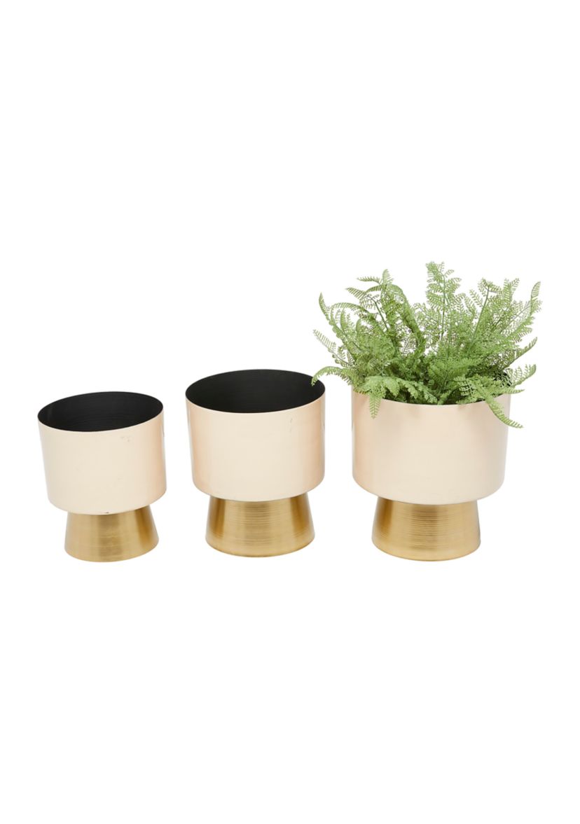 Modern Metal Planter - Set of 3
