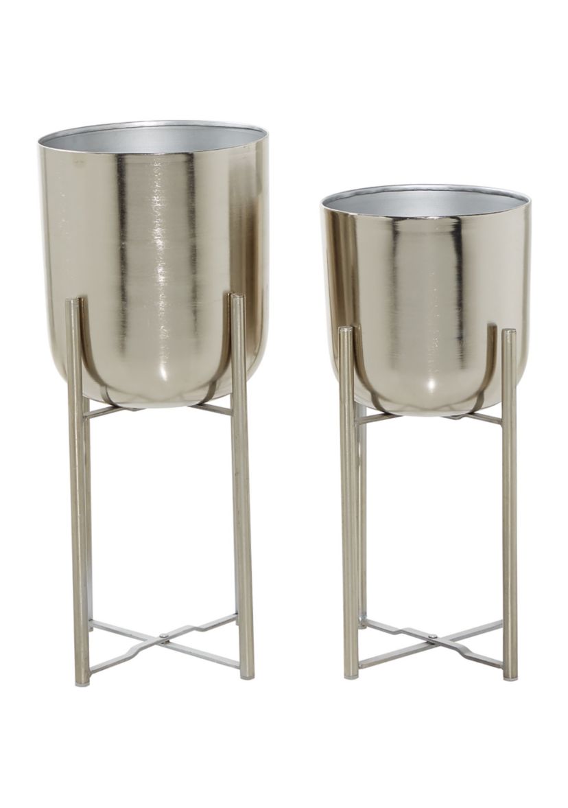 Glam Metal Planter - Set of 2