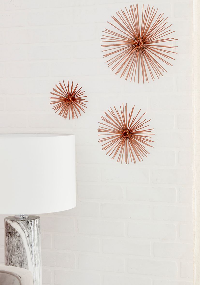 Contemporary Metal Wall Decor - Set of 3
