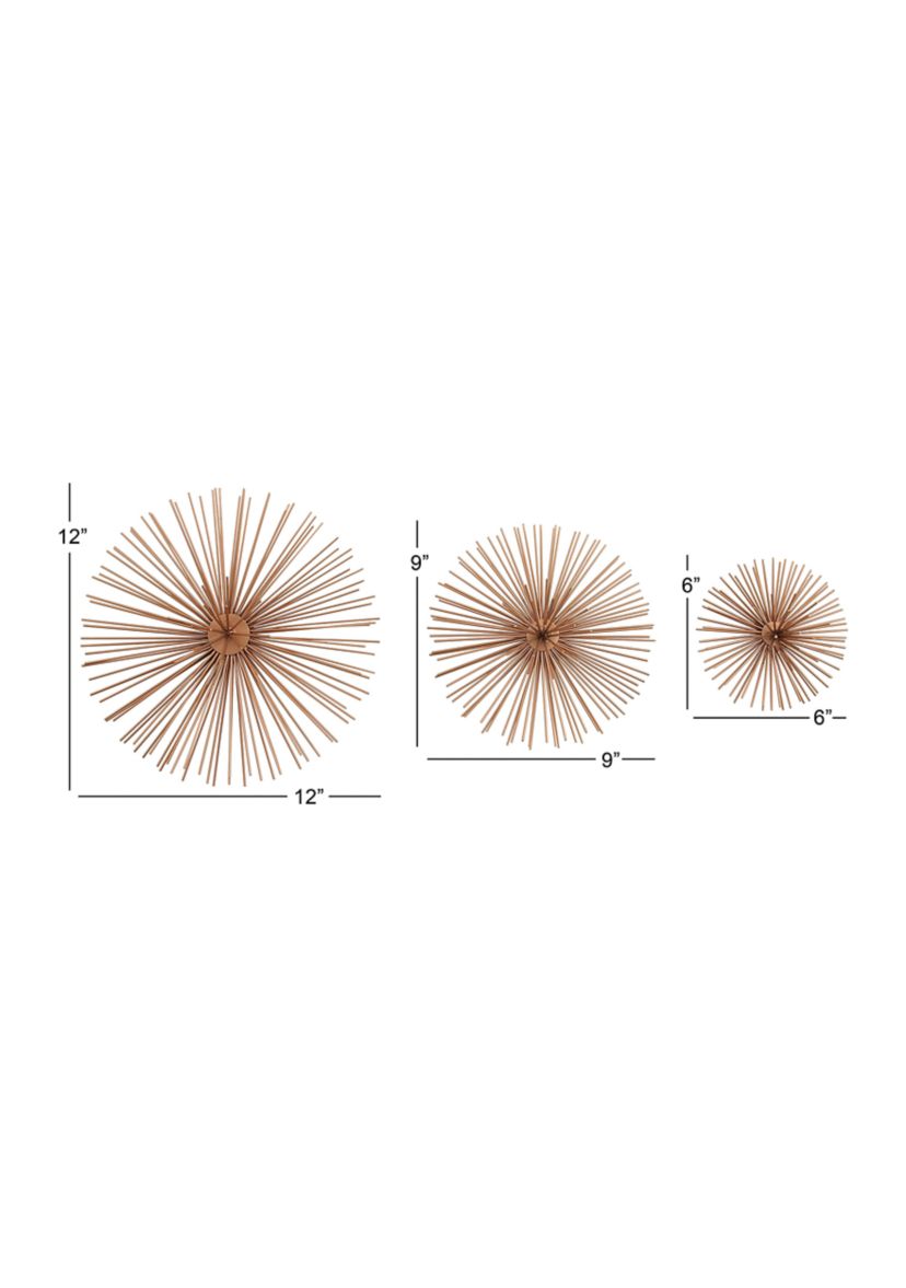 Contemporary Metal Wall Decor - Set of 3