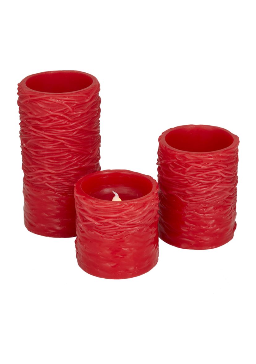 Traditional Wax Flameless Candle - Set of 3