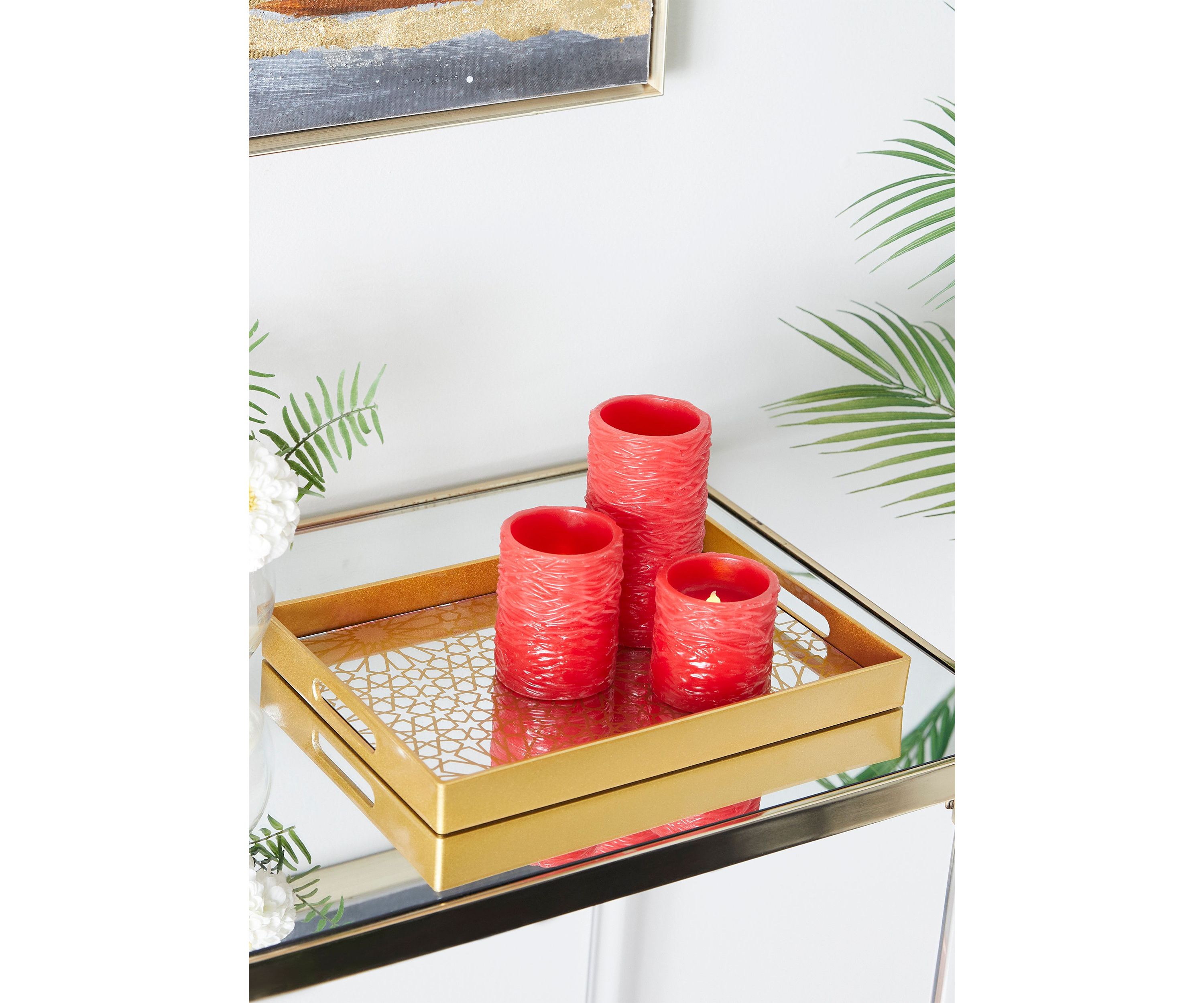 Traditional Wax Flameless Candle - Set of 3