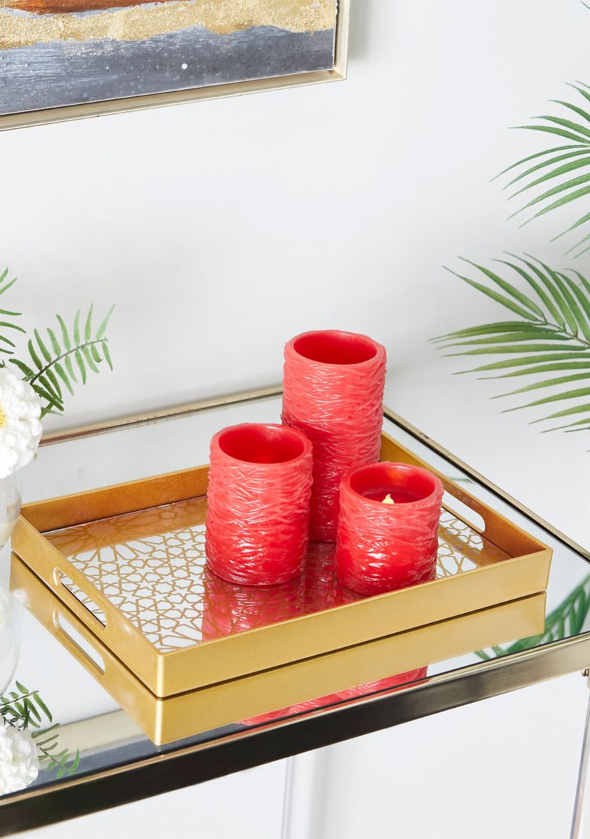 Traditional Wax Flameless Candle - Set of 3