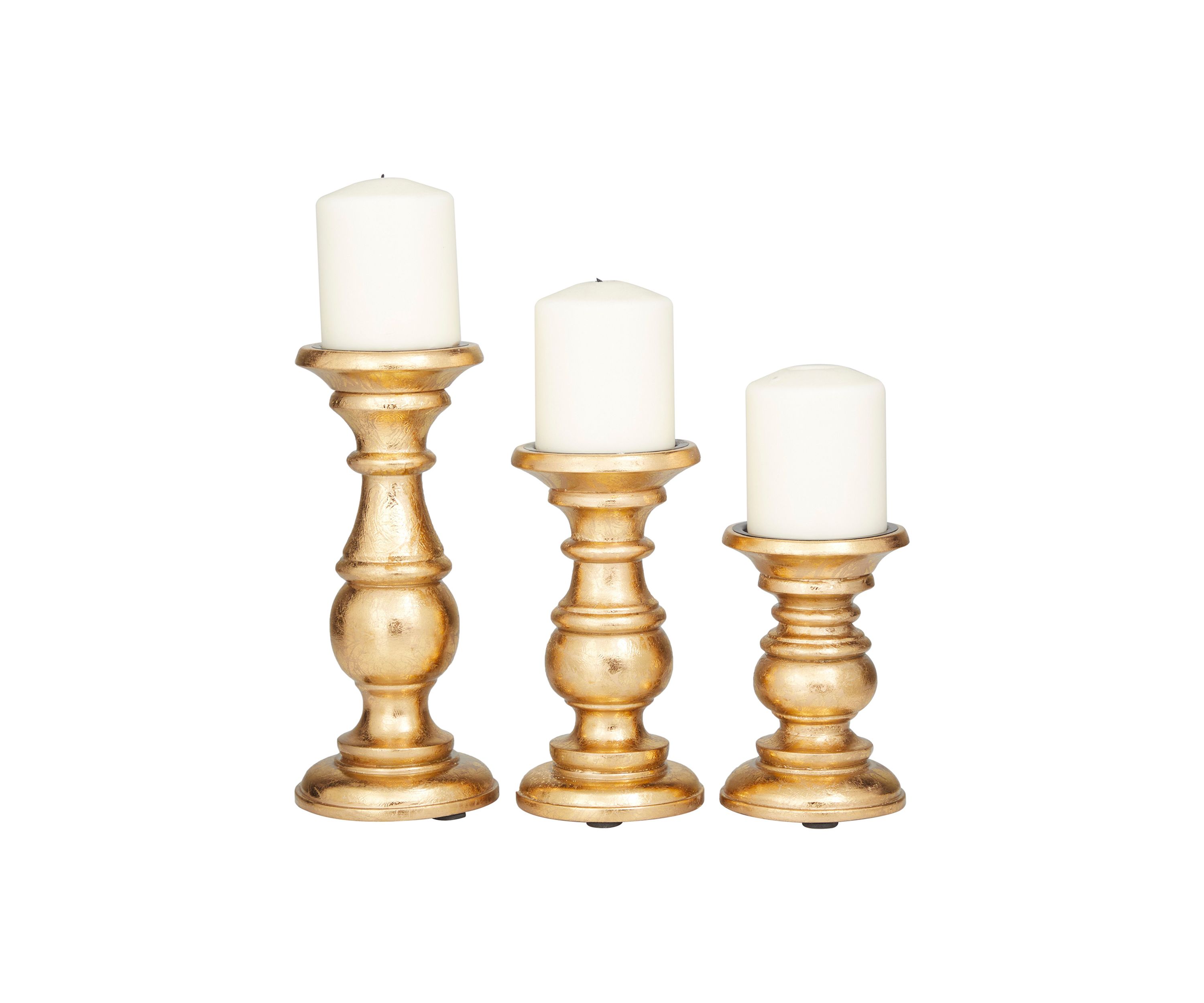 Traditional Mango Wood Candle Holder - Set of 3