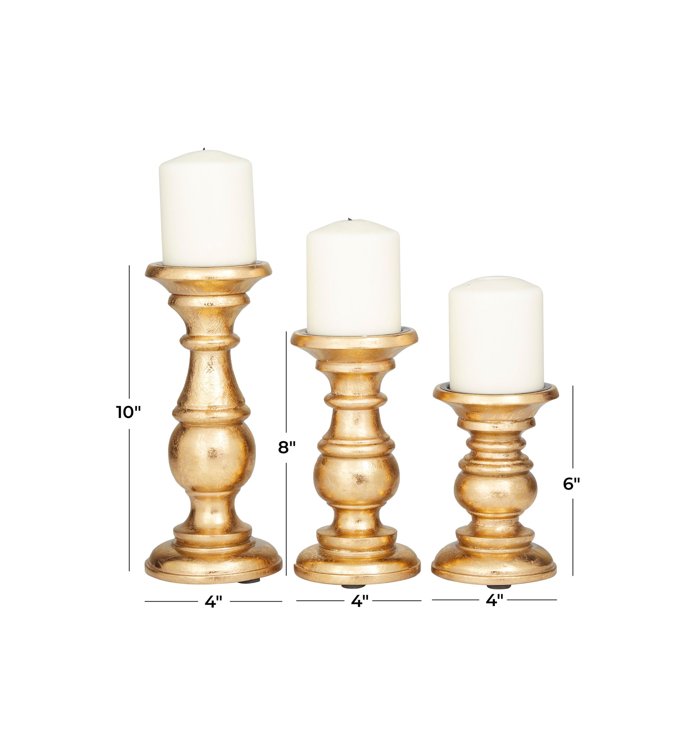 Traditional Mango Wood Candle Holder - Set of 3