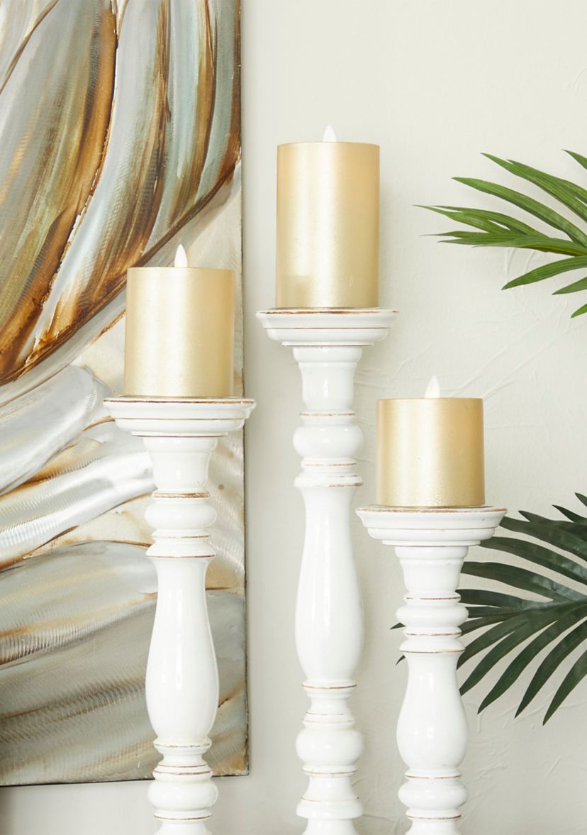 Traditional Wax Flameless Candle - Set of 3