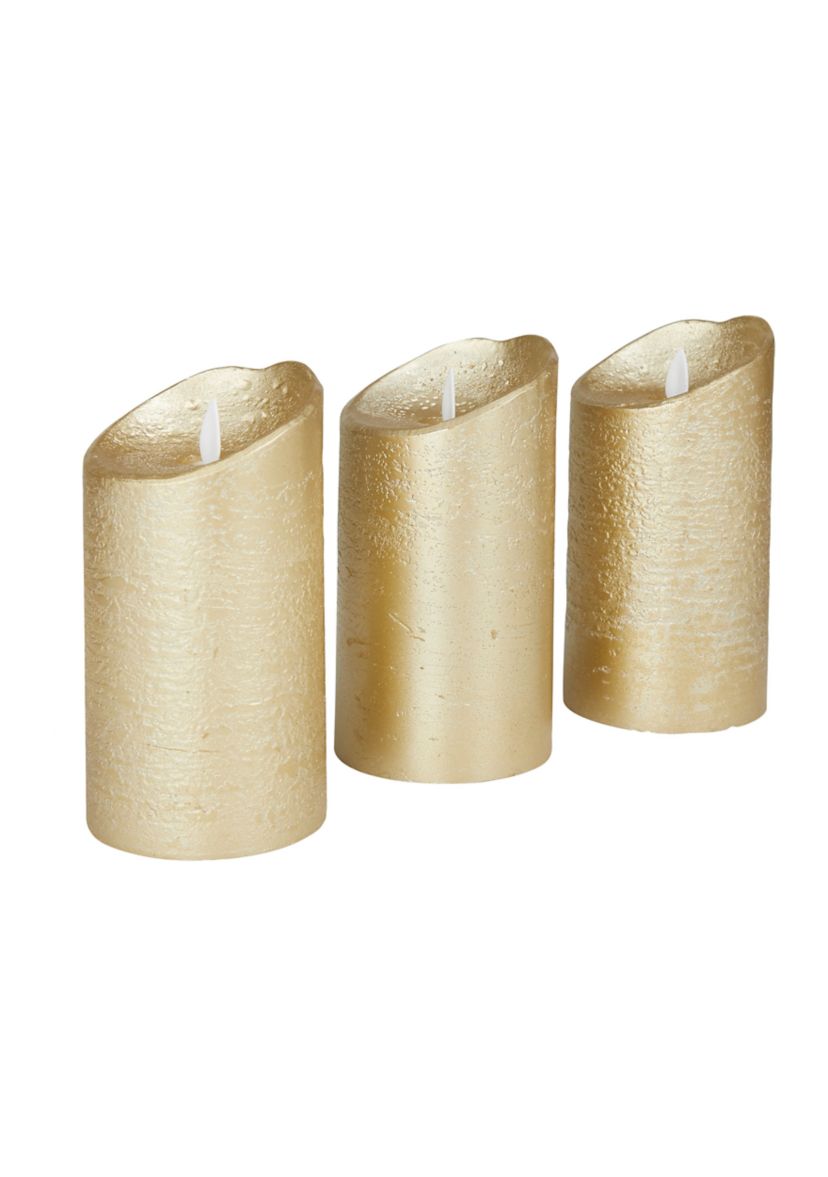 Traditional Wax Flameless Candle - Set of 3