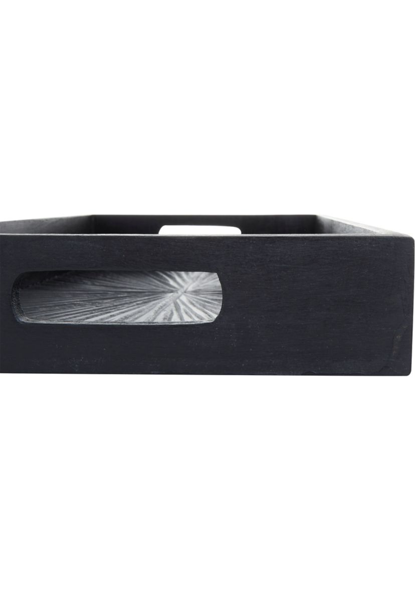 Contemporary Mango Wood Tray - Set of 3