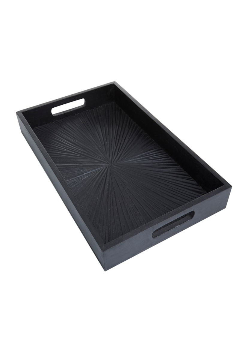 Contemporary Mango Wood Tray - Set of 3