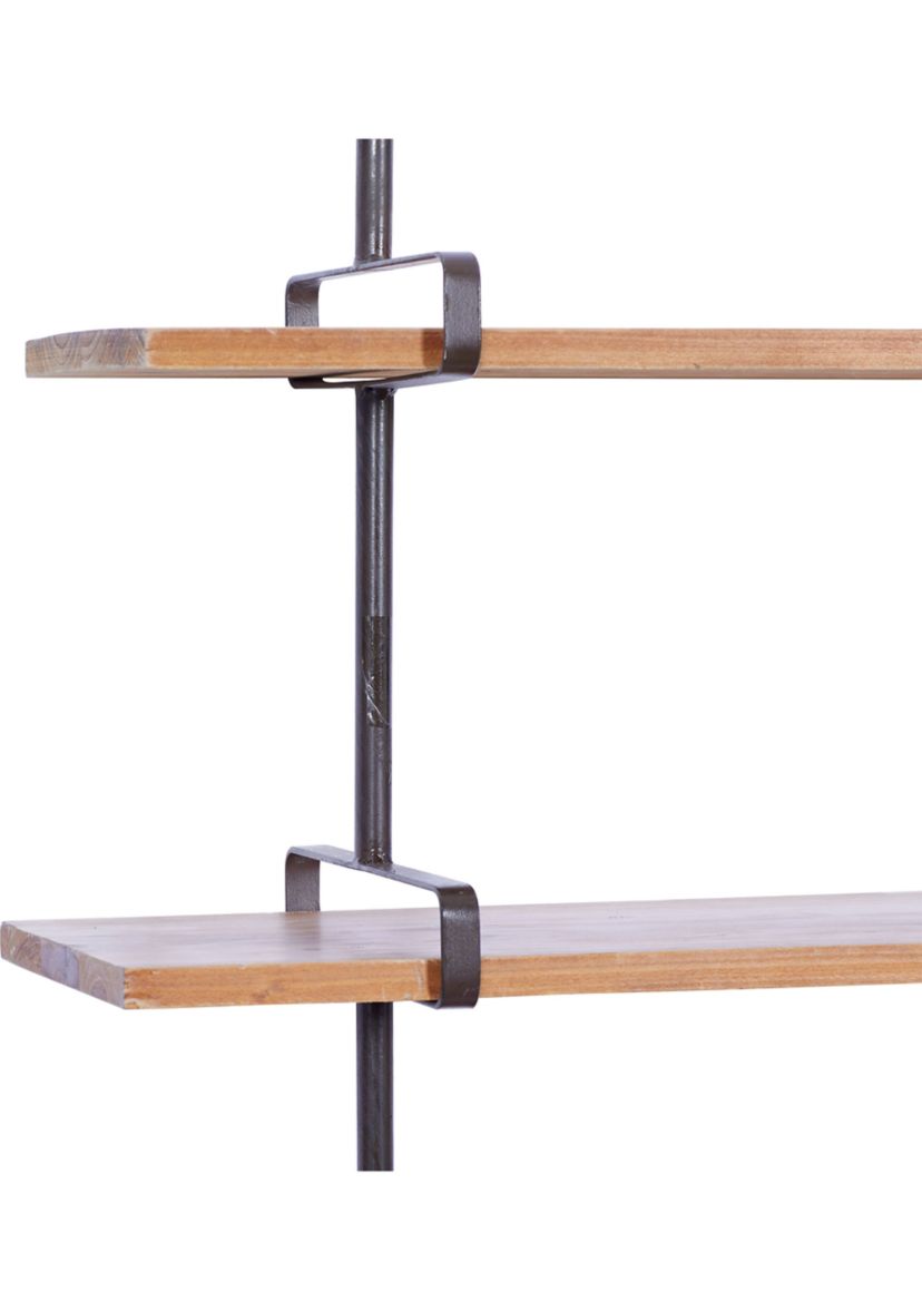 Industrial Wood Wall Shelf