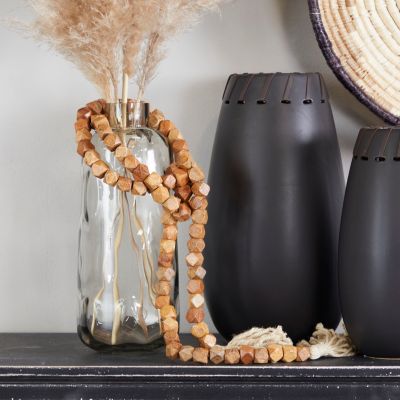 Bohemian Wood Garland with Tassel