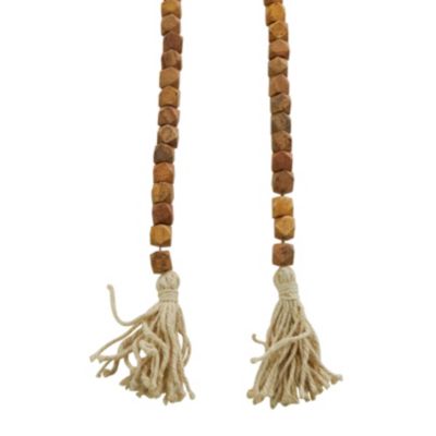 Bohemian Wood Garland with Tassel